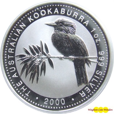2000 Silver 1oz KOOKABURRA - Click Image to Close
